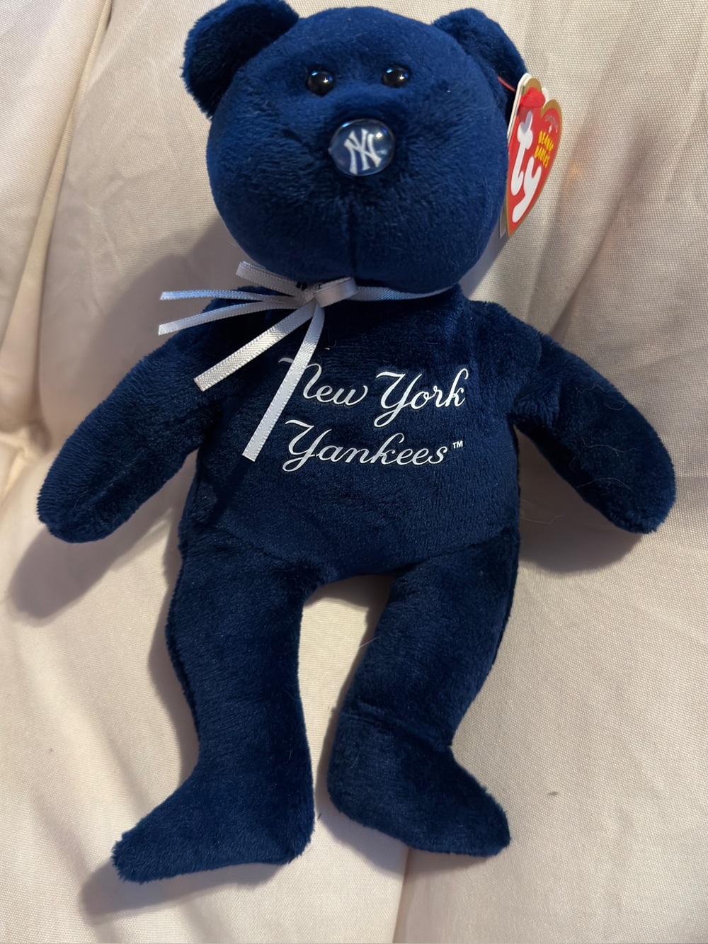 TY NEW YORK YANKEES MLB BEANIE BABY BEAR TAGGED 2016